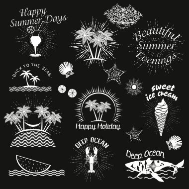 Yaz tatil tasarım öğeleri