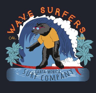 Sörf tahtası olarak sörfçünün ayı