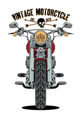 Vintage Motorcycle Illustration clipart