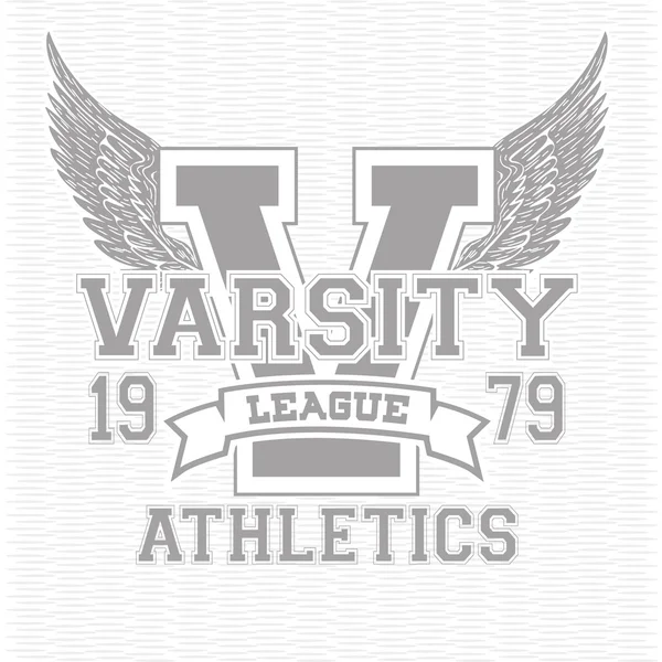 Varsity grafică sportivă . — Vector de stoc