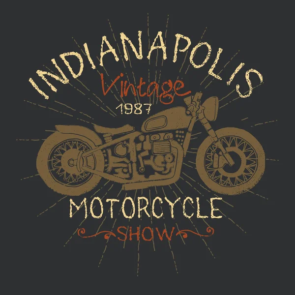 Indianapolis Vintage motocykl Show. — Stockový vektor