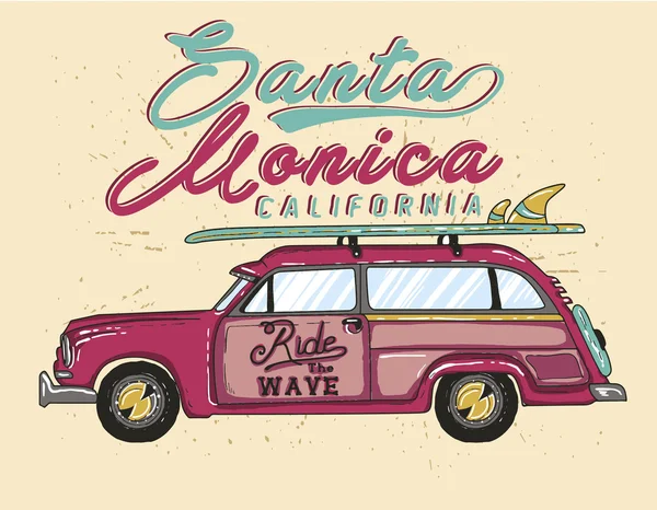 Illustrazione di Van Surf — Vettoriale Stock