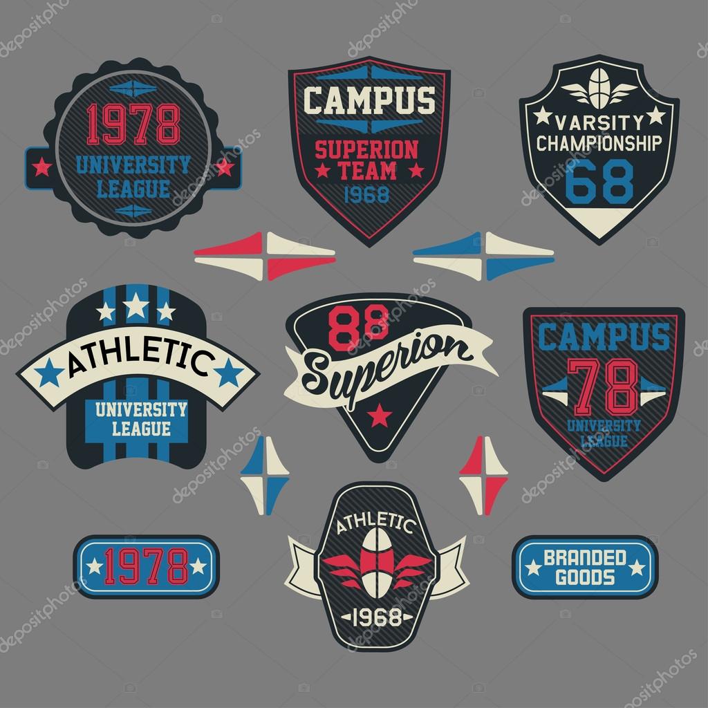 Varsity sports emblems Stock Vector Image by ©VECTURE 97361540