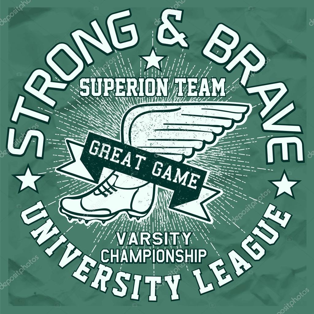 Strong and Brave, University League Emblem