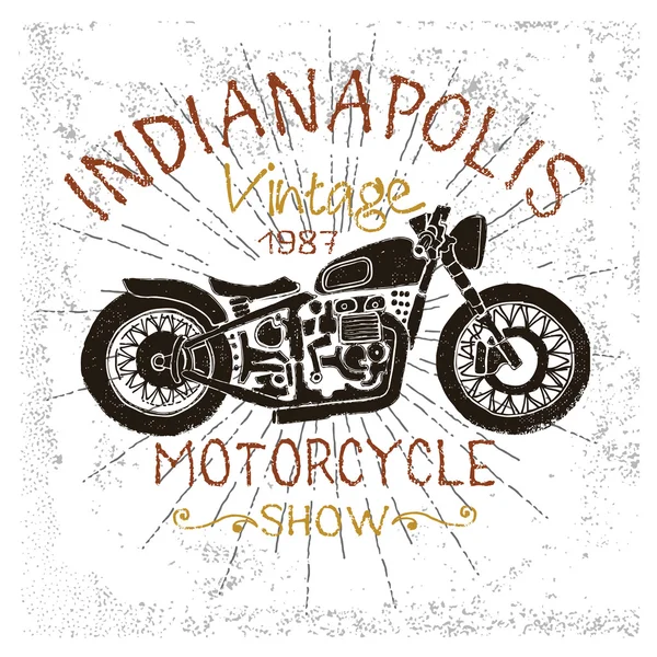 INDIANAPOLIS VINTAGE MOTORCYCLE SHOW. — Stock Vector