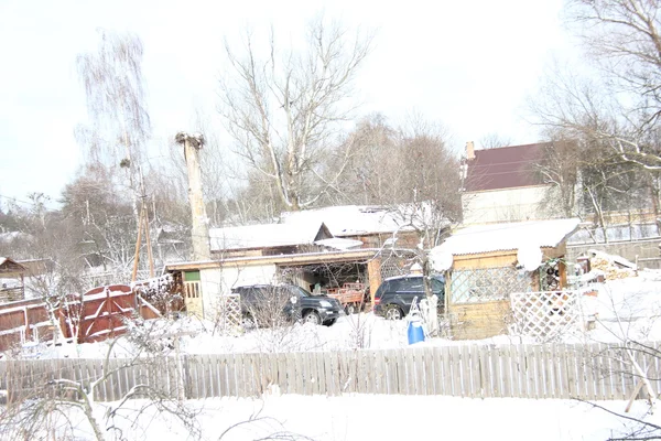 Inverno nel villaggio — Foto Stock