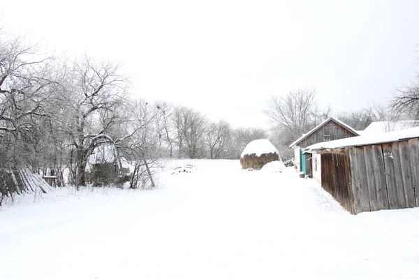 Télen a falu — Stock Fotó