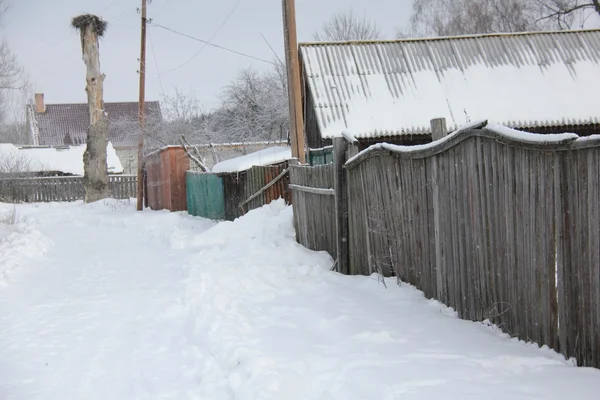 A falu télen — Stock Fotó