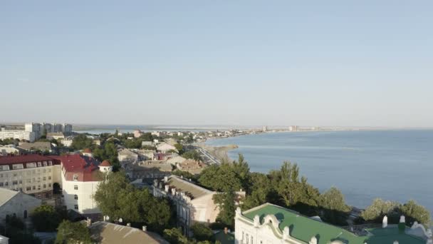 Zwarte Zee dijk op een zonnige zomerdag — Stockvideo