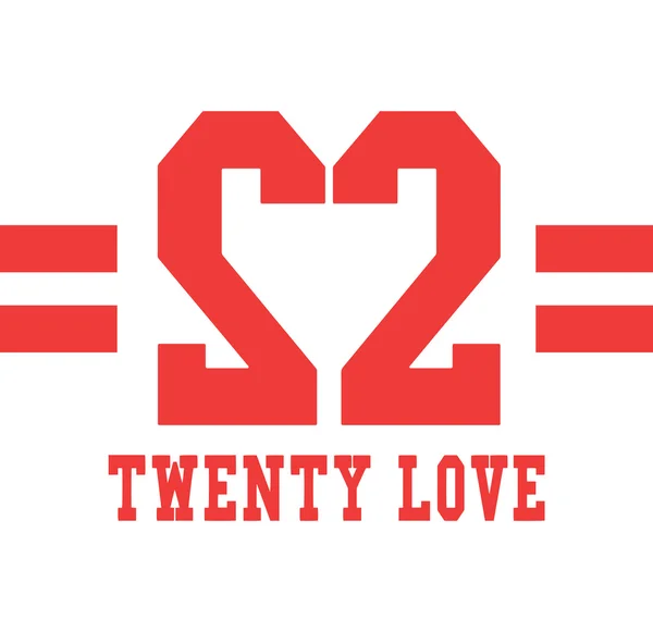 Двадцять любов знак — стокове фото