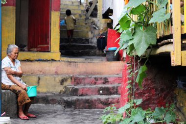 Fakir endonezya neigborhood günlük yaşam sahnesi