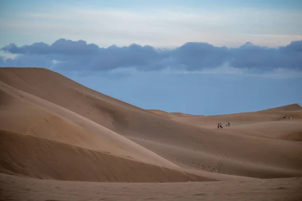 Gran Canaria España Oct 2020 Gente Caminando Las Dunas Maspalomas — Foto de Stock