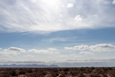 İspanya 'da Almerya yakınlarındaki Cabo de Gata Milli Parkı manzarası