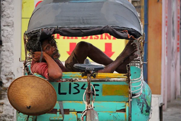 Conductor de Trishaw Yogyakarta — Foto de Stock