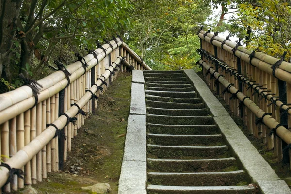 Taş merdiven raylar bambu