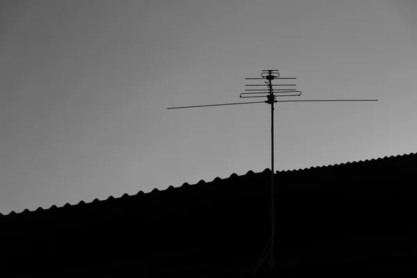 Siyah ve beyaz sesi ev Televizyon antenler.