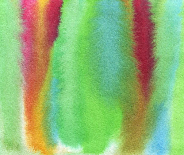 Grüner und roter Aquarell-Hintergrund auf dem Texturpapier. — Stockvektor