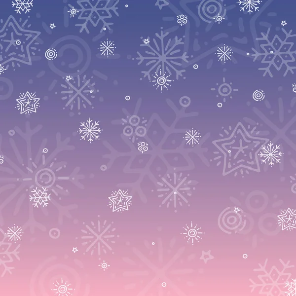 Nyår jul bakgrund med snöflingor bild Royaltyfria illustrationer
