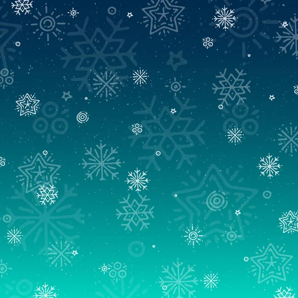 Nyår jul bakgrund med snöflingor bild Royaltyfria Stockvektorer