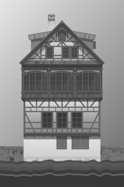 Eski ev fachwerk stili