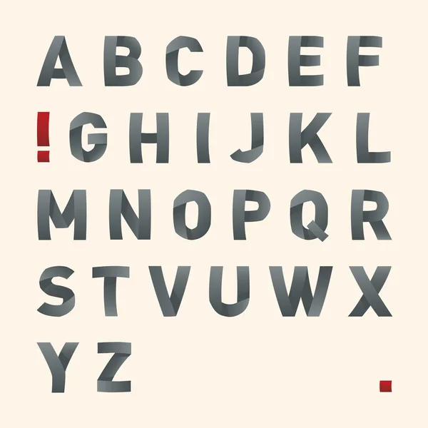 Διάνυσμα Καμπυλωτοί γραμματοσειρά γράμματα — Διανυσματικό Αρχείο