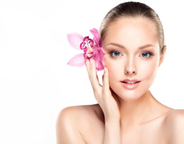 Kadın orkide çiçek