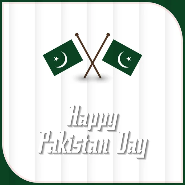 Ευτυχισμένη ημέρα Πακιστάν — Διανυσματικό Αρχείο