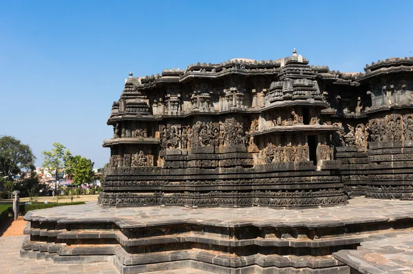 Hoysaleshwara templo hindú, Halebid, Karnataka, India — Foto de Stock