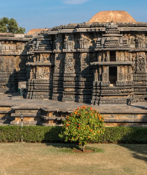 Hoysaleshwara templo hindú, Halebid, Karnataka, India — Foto de Stock