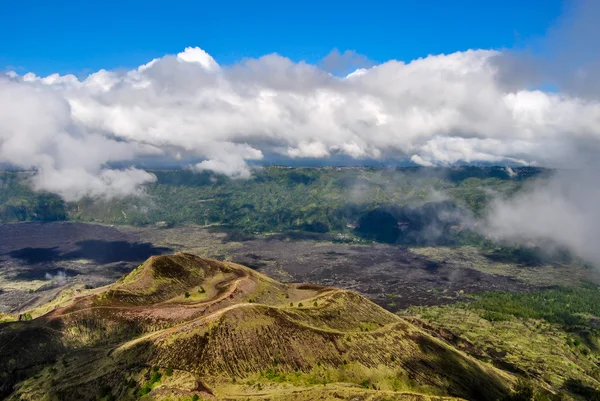 查看从火山口火山巴图尔，印度尼西亚巴厘岛 — 图库照片