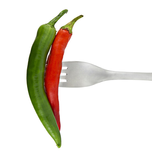 Green and Red Chilies