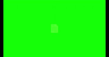 Belge dosyası canlandırılmış simge görüntüsü yeşil ekran.