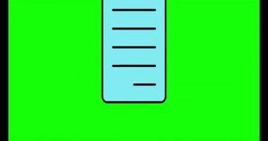 Belge dosyası canlandırılmış simge görüntüsü yeşil ekran.