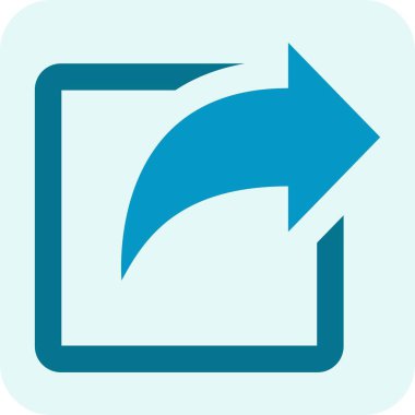 Düz simgeyi paylaş. Vektör İllüstrasyonu. Okun Çizim Vektörünü Paylaş.