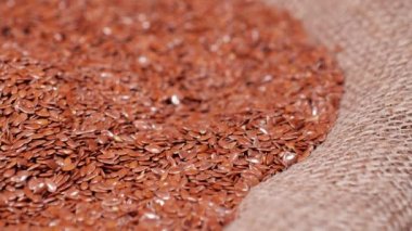 Keten tohumu, hasat, tarım, çiğ kahverengi keten tohumu.