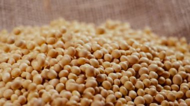 Soya fasulyesi, yüksek lif, üst görünüm doku, ek gıda, protein sağlıklı yiyecek, organik soya fasulyesi, çiğ tohum.