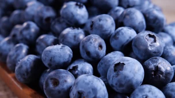 Blueberry, Various colorful Berries close up, Juicy Ripe Summer berry Bio Fruits, Концепція здорового харчування, веганська їжа, дієта. 4K UHD video — стокове відео