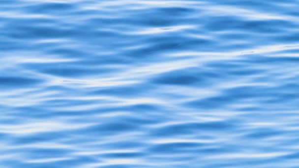 Blue water waves surface, beautiful background. Fresh drinking water, colorful video. Environmental problems, lack of drinking water, climate change, drought, global warming — Stock Video