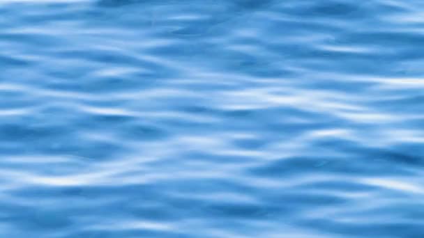 Superfície de ondas de água azul, belo fundo. Água potável fresca, vídeo colorido. Problemas ambientais, falta de água potável, alterações climáticas, seca, aquecimento global — Vídeo de Stock
