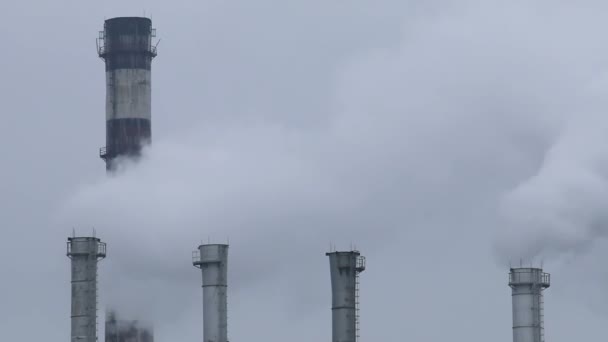 Průmyslového komína kouř — Stock video