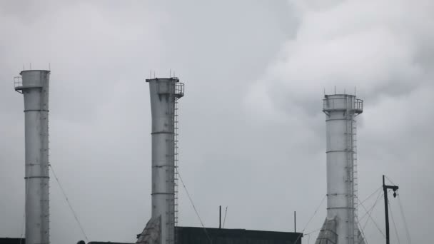 Chimenea industrial humo — Vídeo de stock