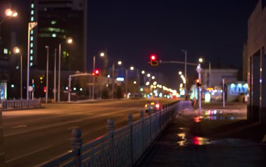 Arka plan bulanıklık. Şehir geceleri görüntülemek