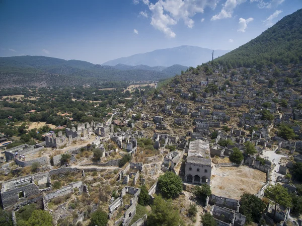 Kayaköy antik köy havadan görünümü