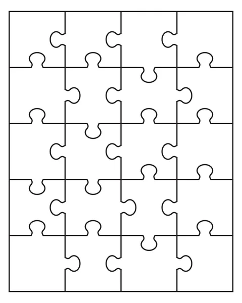 Witte puzzel vector — Stockvector