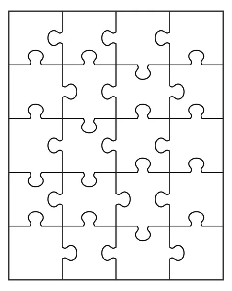 Rompecabezas blanco vector — Archivo Imágenes Vectoriales