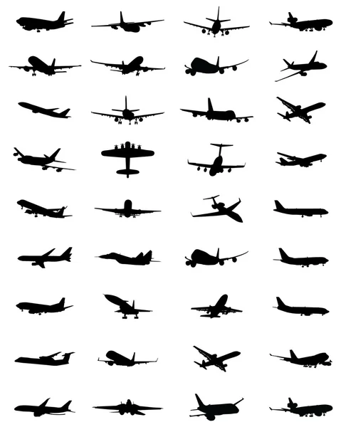uçak Silhouettes