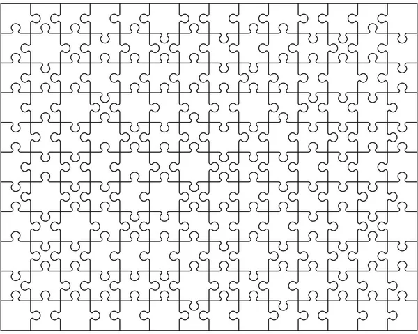 Illusztráció Nagy Fehér Puzzle Külön Darabok — Stock Vector