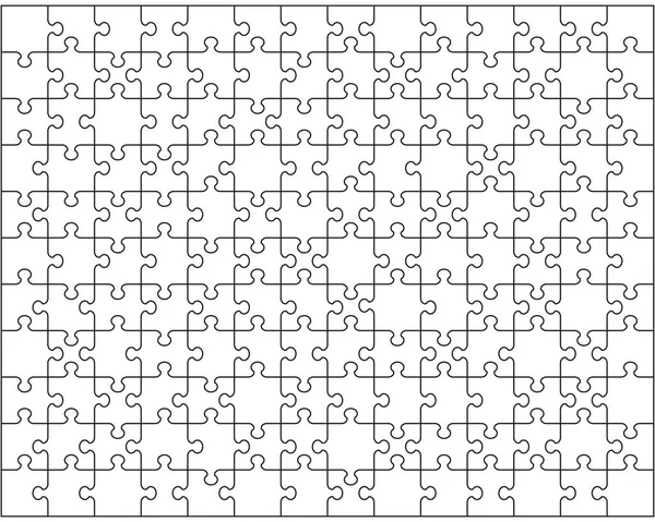Illusztráció Nagy Fehér Puzzle Külön Alkatrészek — Stock Vector
