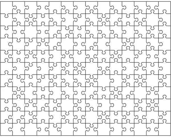 Illustration Gros Puzzle Blanc Pièces Séparées Vecteurs De Stock Libres De Droits