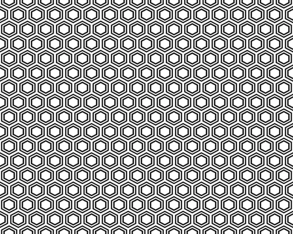 Naadloos Geometrisch Patroon Met Zeshoeken Een Witte Achtergrond — Stockvector